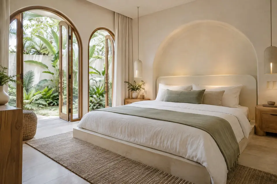 Bright villa bedroom