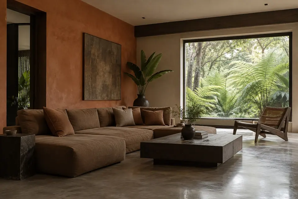 Contemporary villa living room