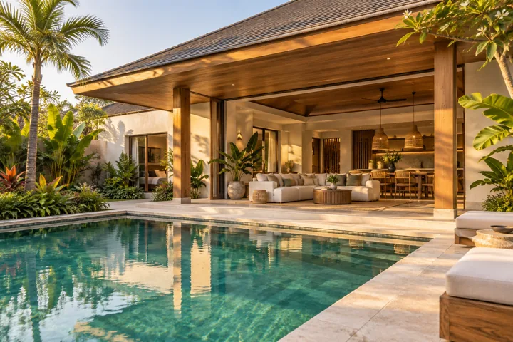 Villa and pool — illustration · Ungasan